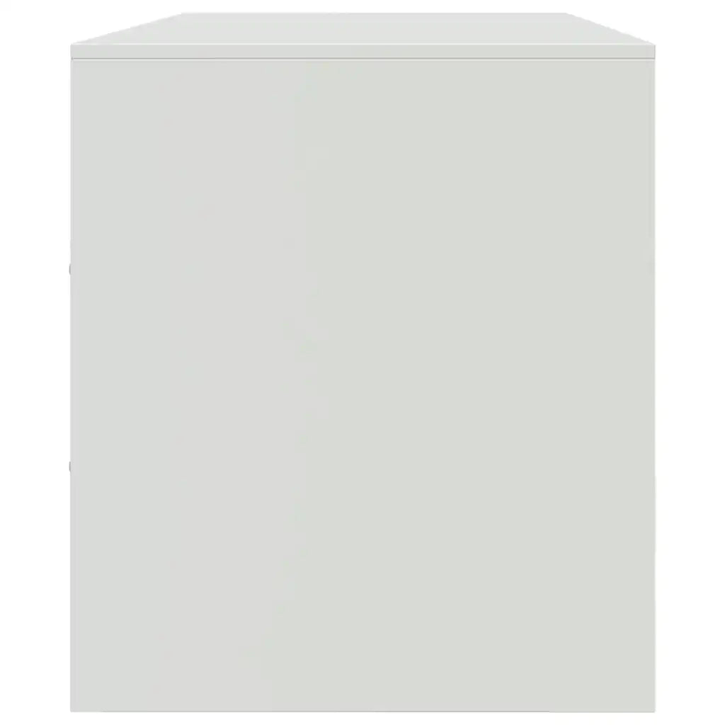 Mobile Porta TV Bianco 99x39x44 cm in Acciaio 841690
