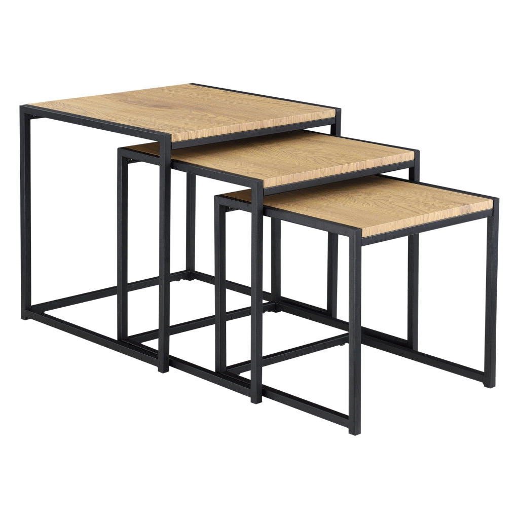 Set da 3 Tavolini Bassi da Salotto/Sale di Attesa/Camera da Letto - Tavolini Sovrapponibili a Forma di Cubo in
