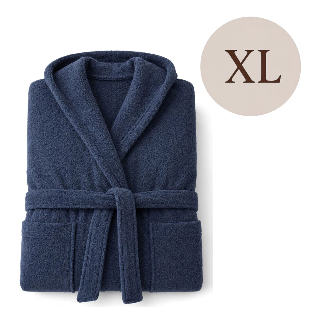 Satiza, Accappatoio 100% Cotone con Cappuccio, blu