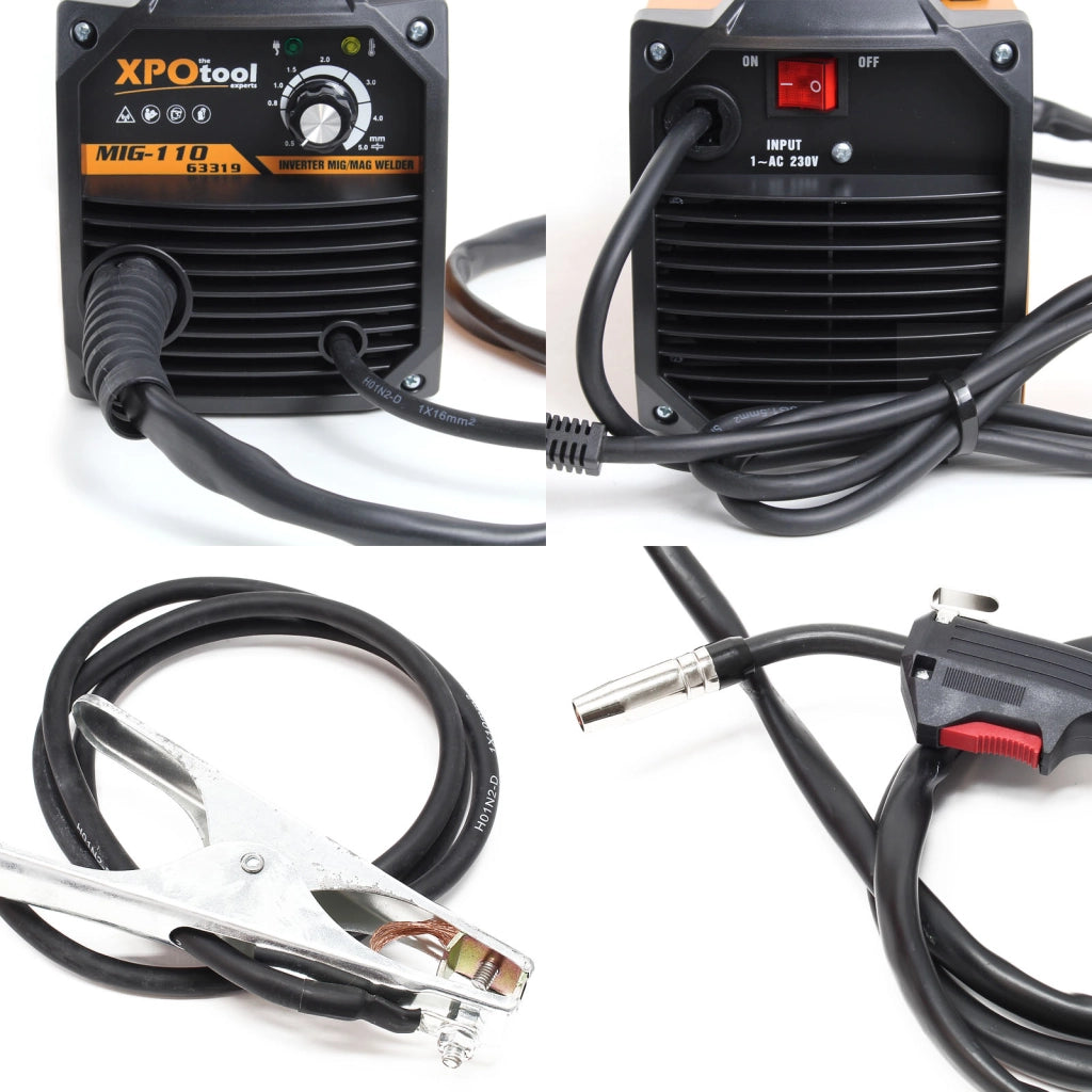 Saldatrice inverter MIG100 a filo animato senza gas con alimentatore, filo animato e IGBT