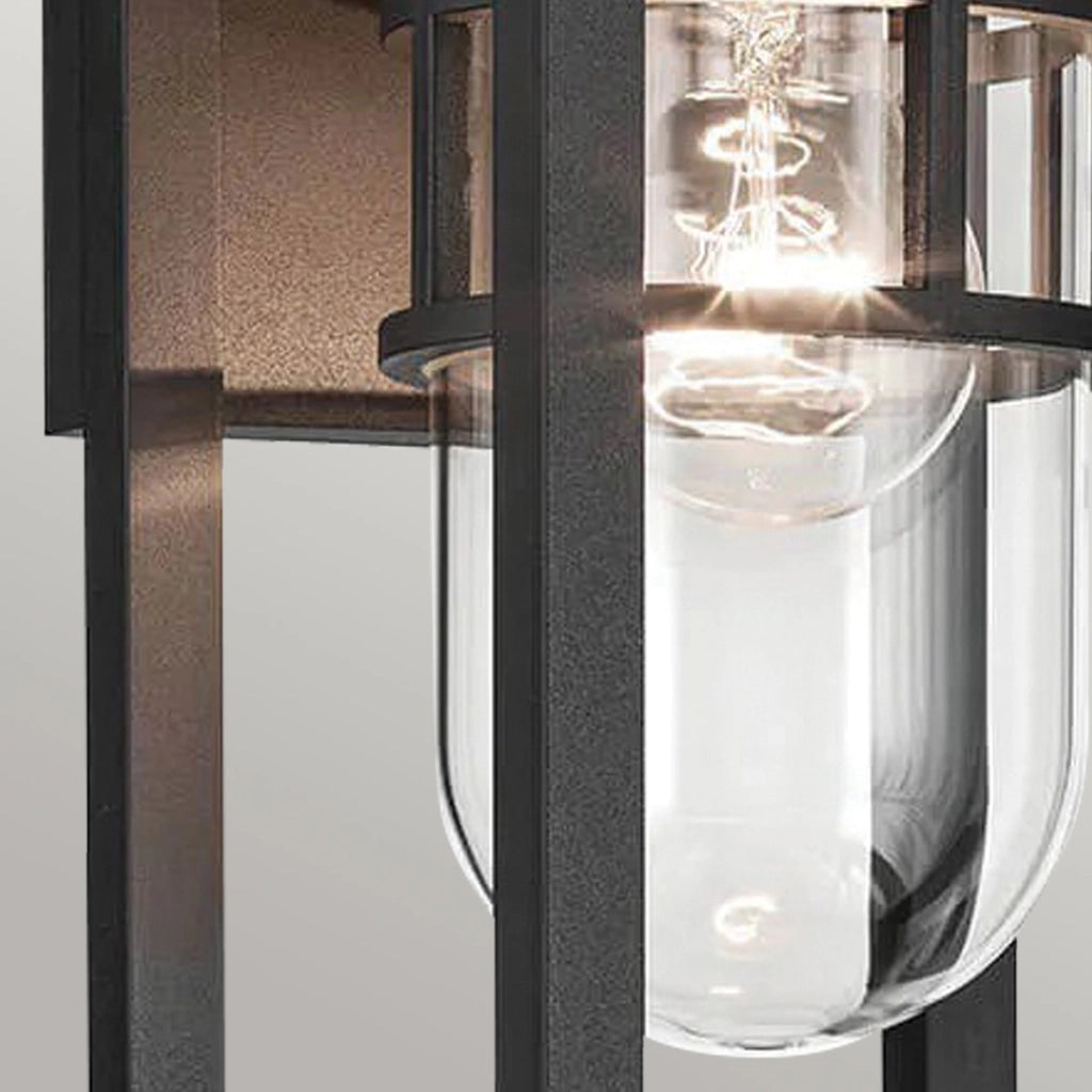Applique esterna industriale nera vetro E27 IP44 HONE Kichler