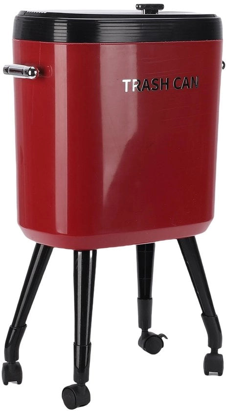 Contenitore per rifiuti 15L - Cassetta per rifiuti con ruote - Contenitore per rifiuti compatto - Grande capacità - Altezza di appoggio elevata - Adatto per cucina/camera da bagno