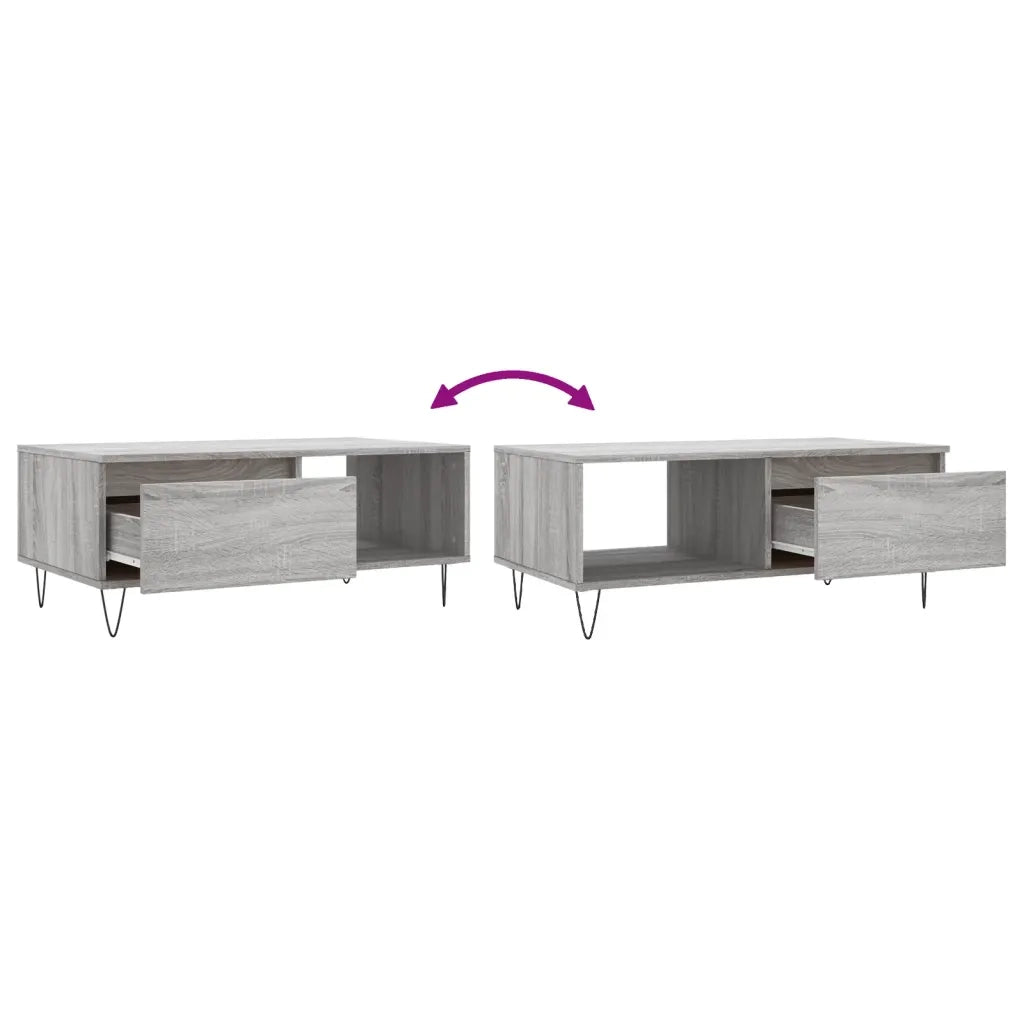 Tavolino salotto | Tavolino da caff¨¨ | Tavolino da Soggiorno Grigio Sonoma 90x50x36,5 cm Legno Multistrato