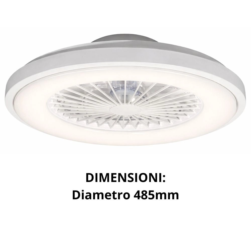 Ventilatore plafoniera led zephir 2 in 1 con telecomando e luce calda fredda regolabile zvp6