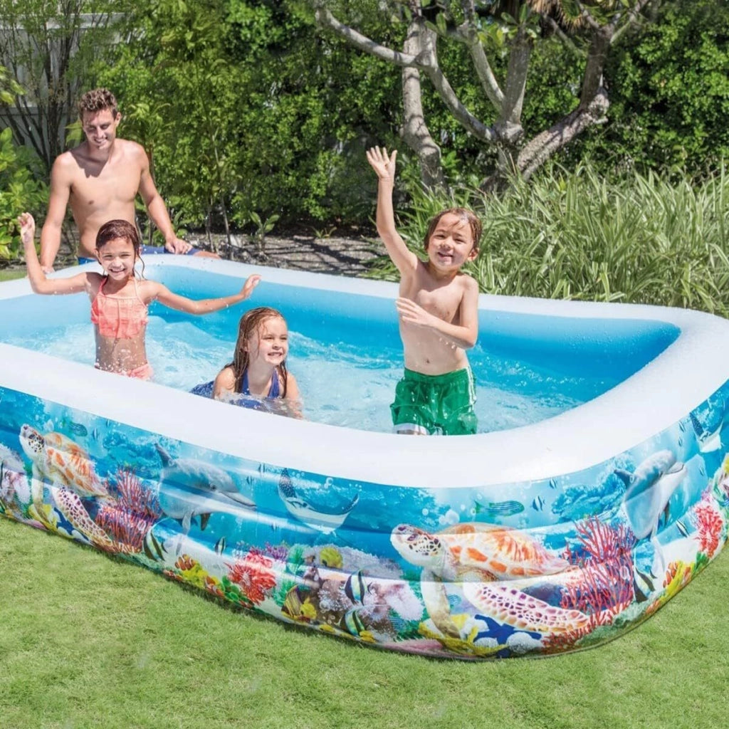 Intex Piscina Family Pesci Colore Bianco-Fantasia Marino 305x183x56 cm 58485