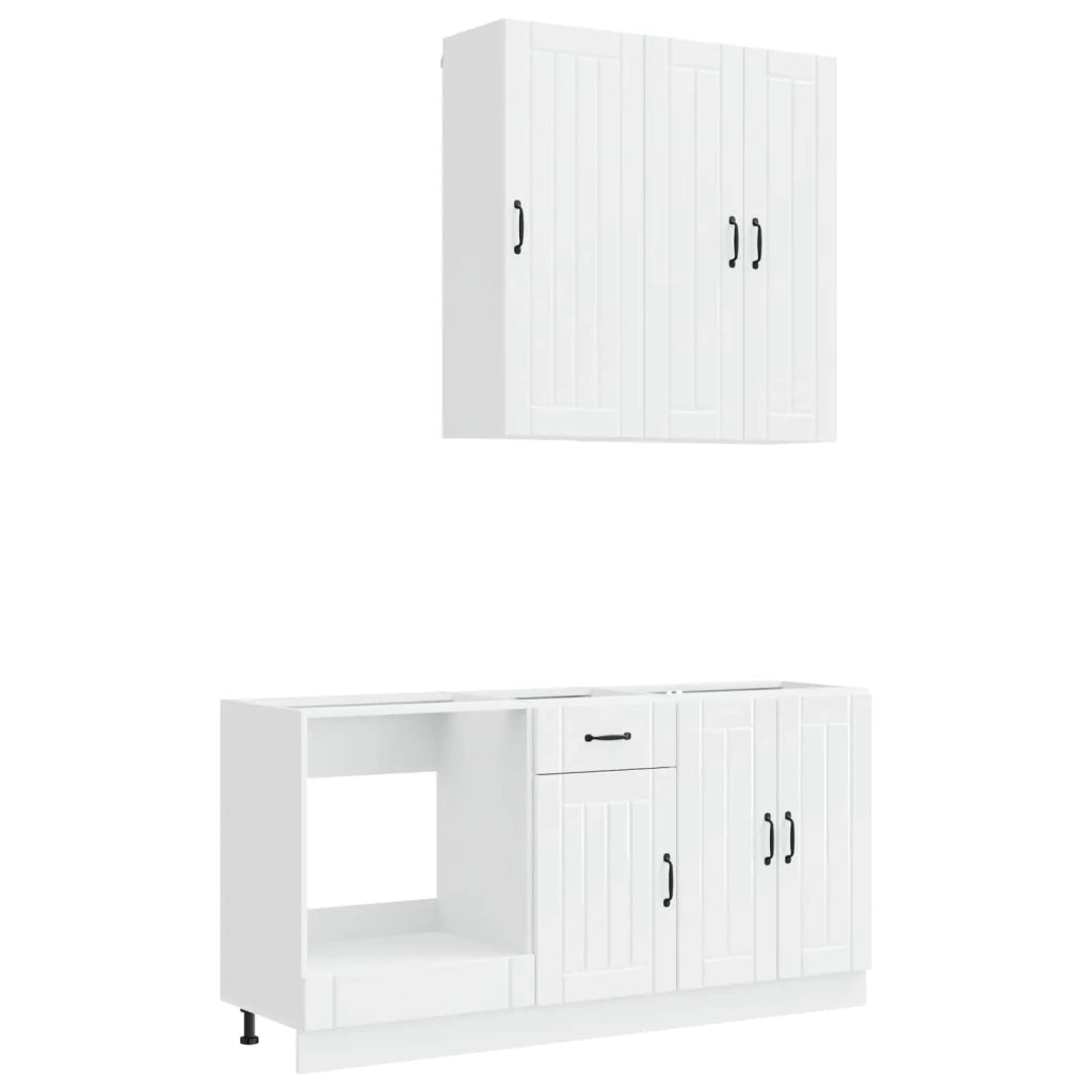Unità Cucina LUCCA 5 pcs Bianco Lucido Legno ingegnerizzato 3438269