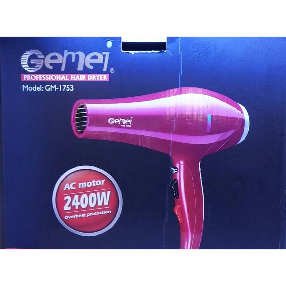 Trade Shop - Asciugacapelli Professionale Phon Gm1753 2400w 2 Velocita' Pulsante Vento Freddo -