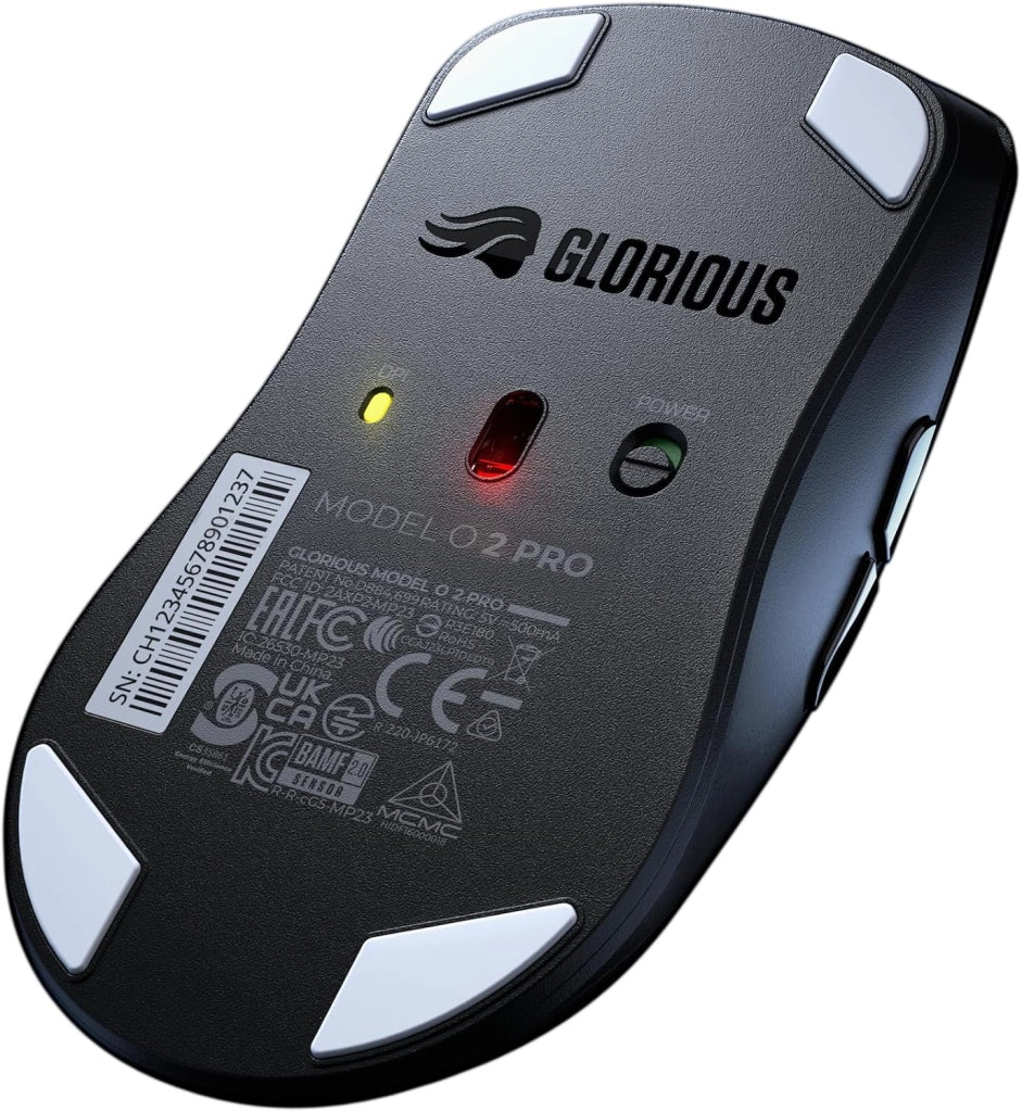 Gaming Model O 2 PRO Mouse da gaming senza fili - Wireless 2,4 GHz rit. 1 ms, 100 mln clic, ultraleggero 57 g, batteria durevole, 26.000 DPI, RGB, ambidestro, 6 tasti, piedini in PTFE - Nero