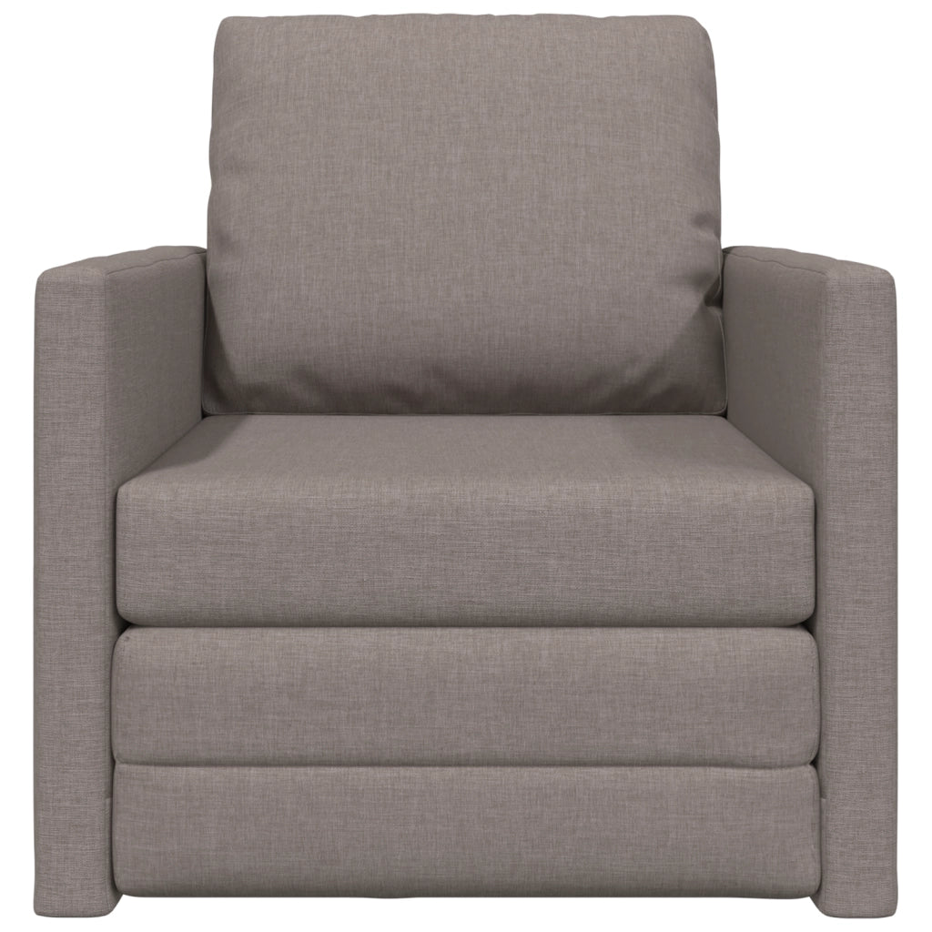 Divano Letto 2-in-1 Tortora 74x77x81 cm Tessuto