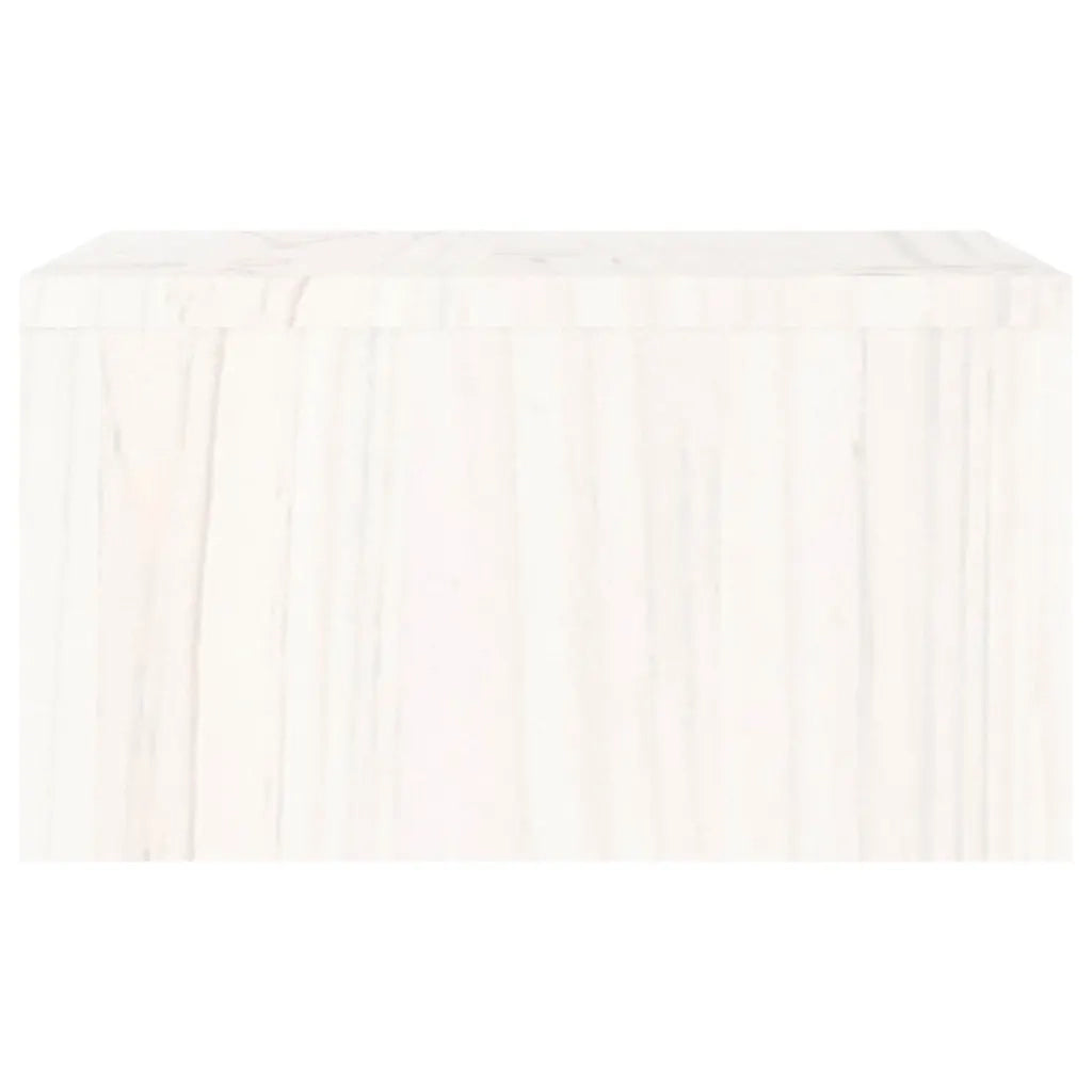 Supporto per Monitor Bianco 50x27x15 cm Legno Massello di Pino 813955