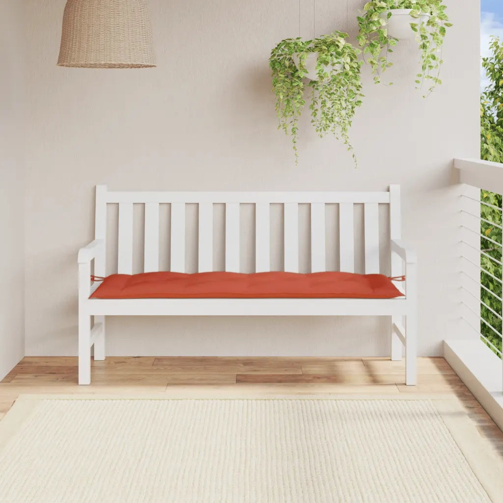 Cuscino Panca | Cuscini per sedie da Giardino Rosso M¨¦lange 150x50x7 cm in Tessuto