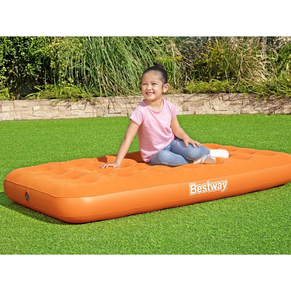 Trade Shop - Materasso Ad Aria Gonfiabile Floccato Per Bambini 158 X 89 X 18cm 2 Colori 67918 -