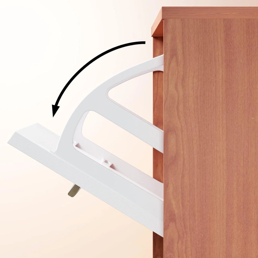 Scarpiera Mobile per Scarpe Legno Faggio 3 Scompartimenti 115x60x24 cm Scaffale Salvaspazio