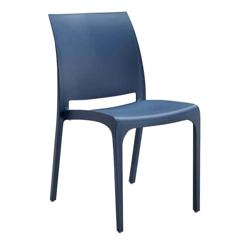 SEDIA VOLGA IN PLASTICA RINFORZATA CON FIBRA DI VETRO COLORE BLU