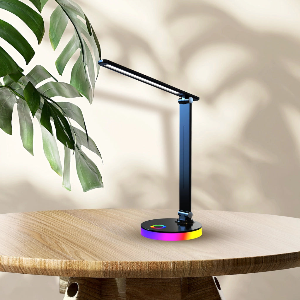 Lampada da scrivania nera RGB CCT LED 5W Bruno Milagro