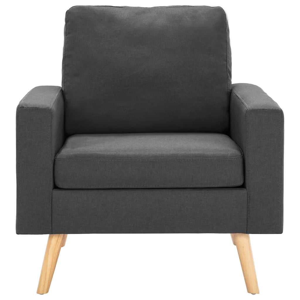Poltrona-Divano Sedia-Poltroncina Grigio Scuro in Tessuto 702400