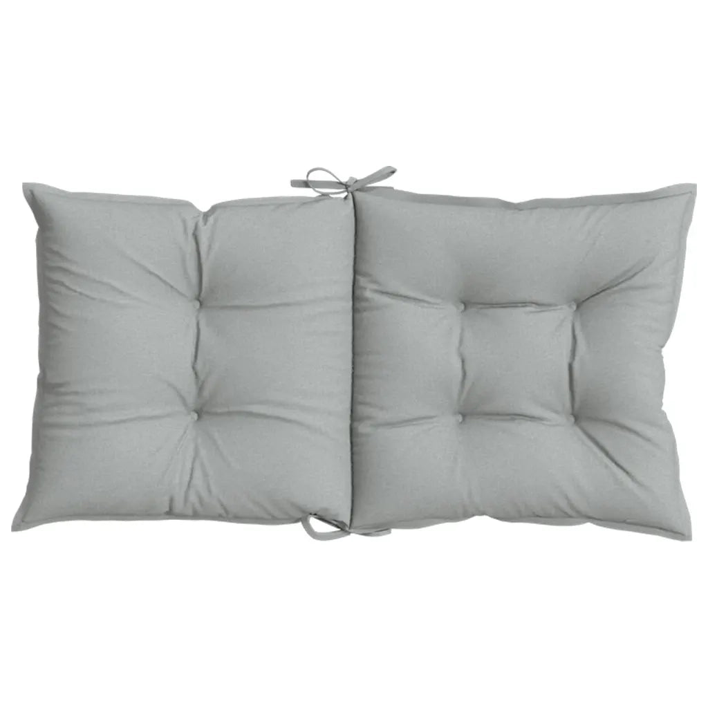 vidaXL Cuscini Sedia Schiena Bassa 4 pz Grigio Mélange 100x50x7 cm