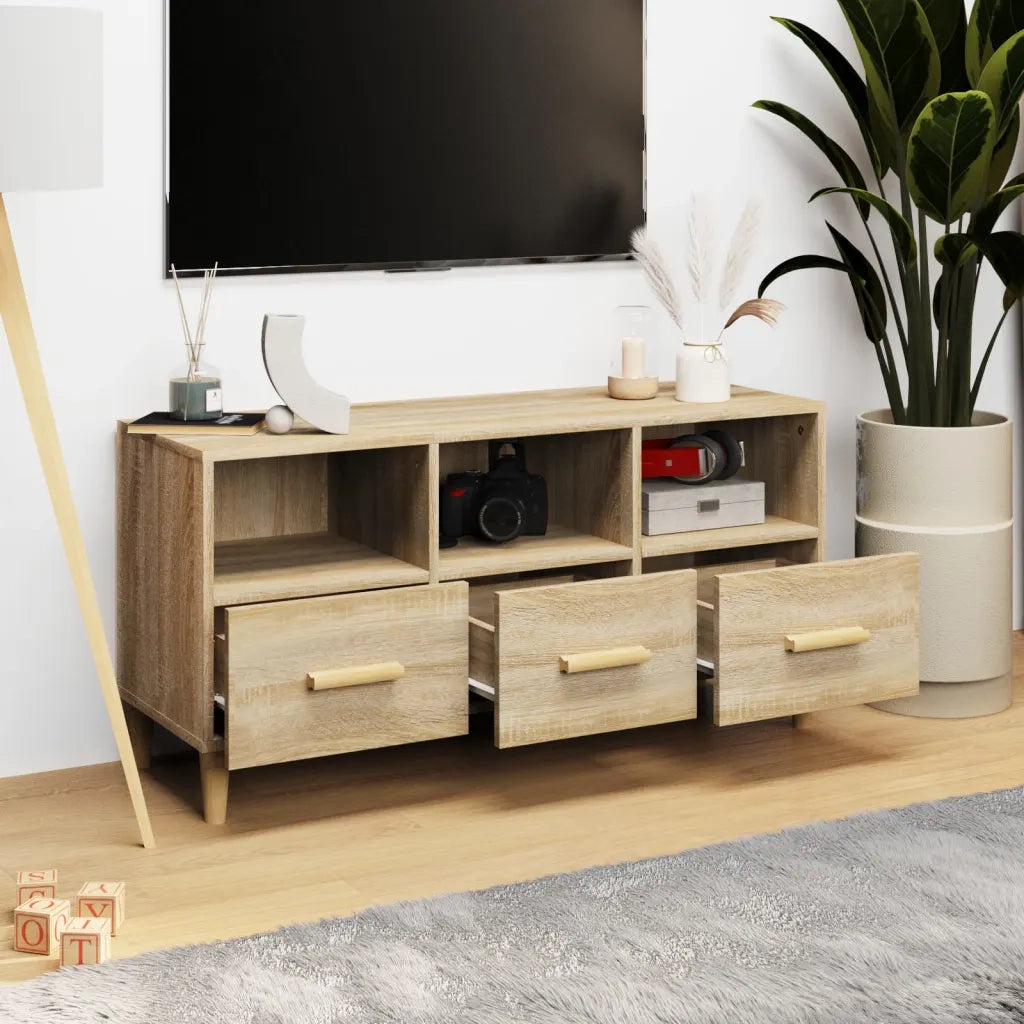 Mobile Porta TV Rovere Sonoma 102x36x50 cm Legno Multistrato 812603