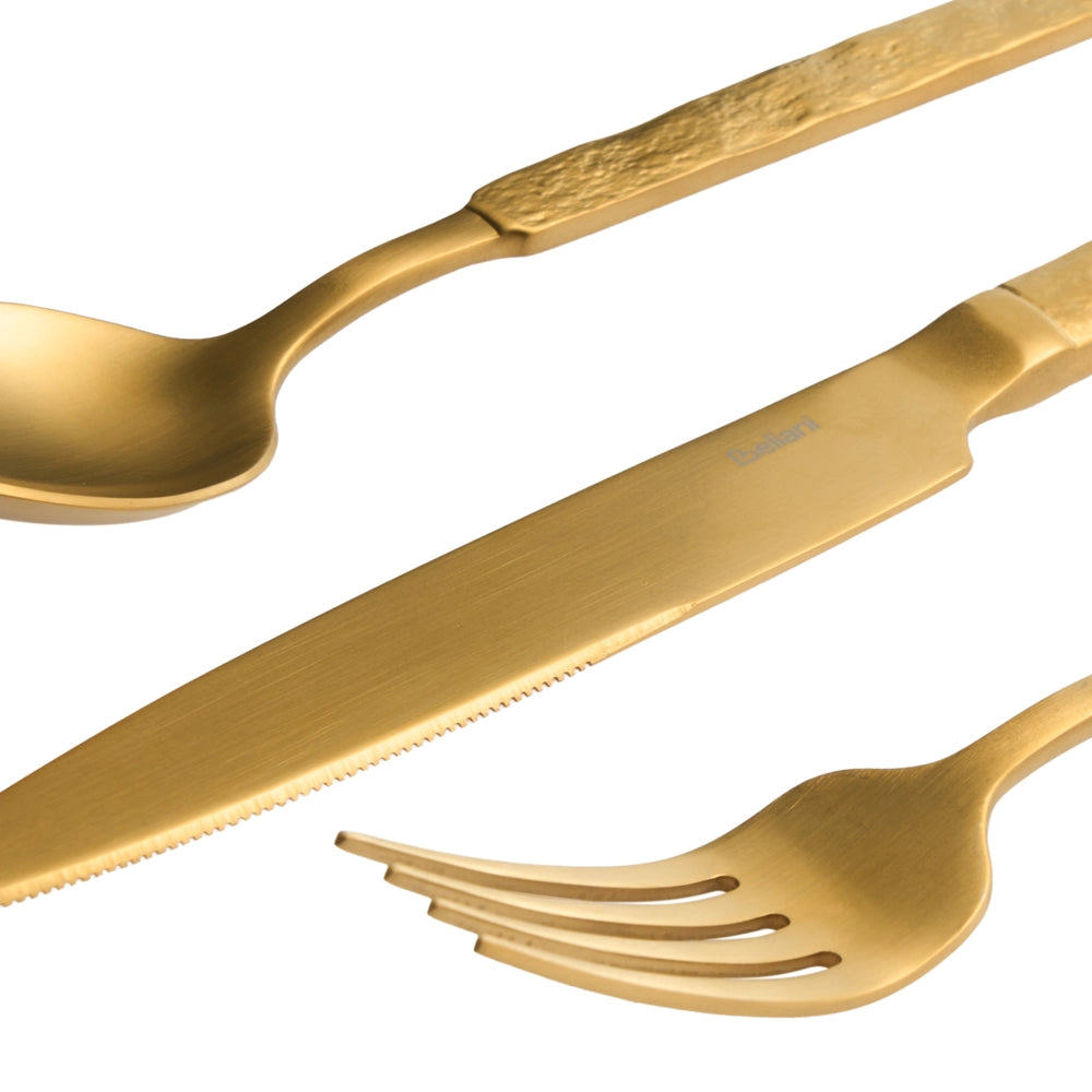 Set di posate in acciaio inossidabile oro 30 pezzi per ogni occasione Coltello Cucchiaio Forchetta Cucchiaino Forchetta da torta Design moderno