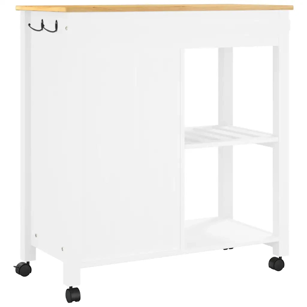 Carrello da Cucina-Scaffale per Cucina MONZA 84x40x88,5 cm in Legno Massello di Pino 966088