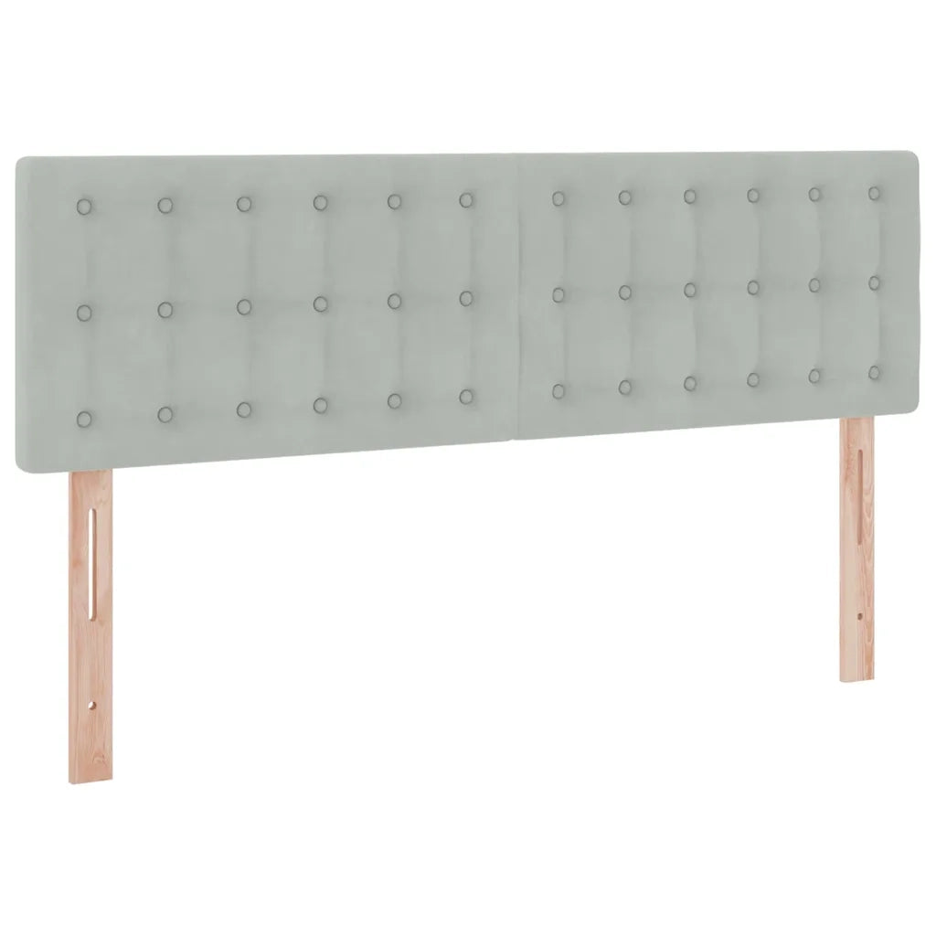 Letto con contenitore LED e materasso Grigio Chiaro