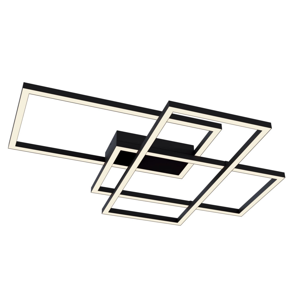Maytoni Lampadario moderno Line 3 luci LED integrato nero metallo acrilico