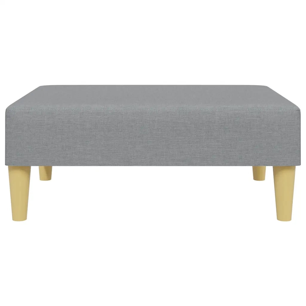Divano Letto 2Posti Cuscini e Poggiapiedi-Sofa Letto 2 Posti-Daybed Grigio Chiaro Tessuto 723341