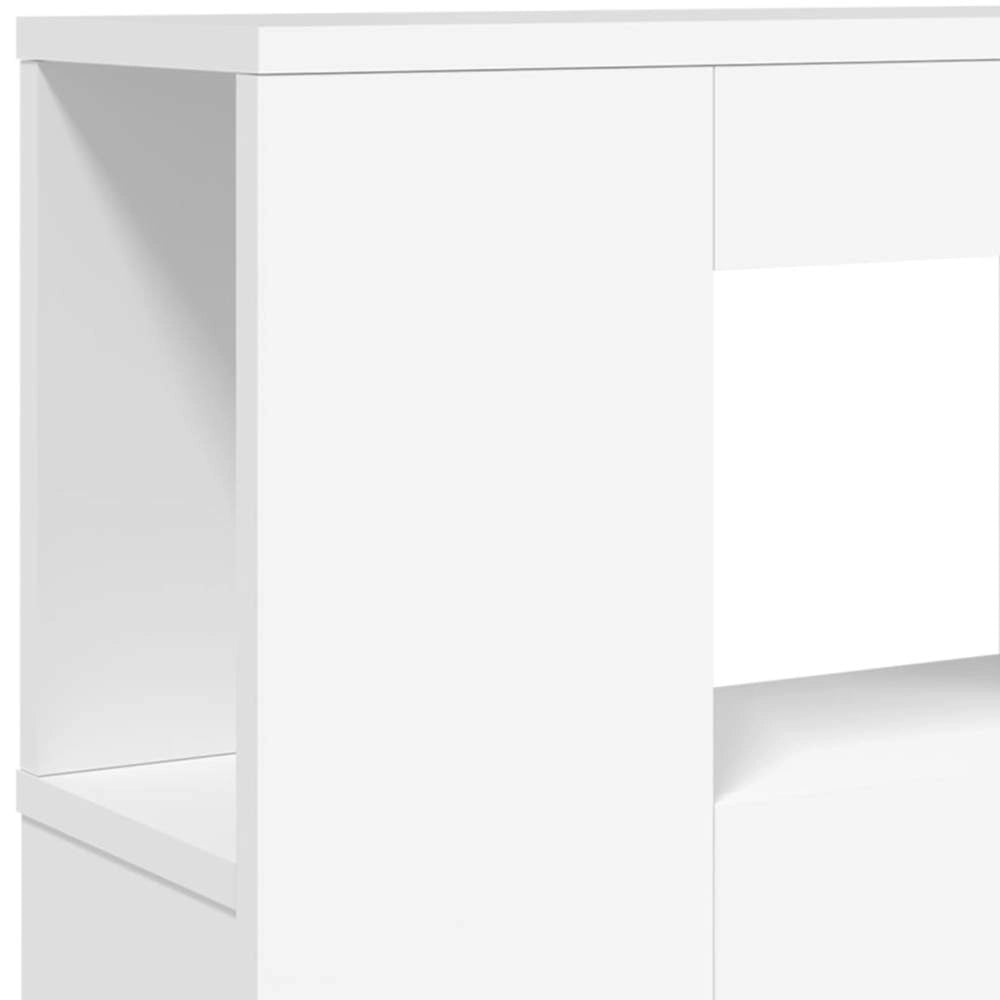 LED Headboard, White, 140x18.5x103.5 Cm, Wood-based Material
