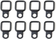 Set di 8 anelli a superficie a forma di D - occhielli di ancoraggio pesanti per attacchi - occhielli di laccatura in acciaio inossidabile - carico di 200 kg - accessori per fissaggio sicuro del carico