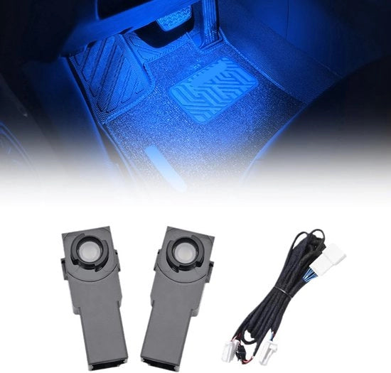 Accessori per Toyota RAV4 2019-2025 - Illuminazione LED Ambientale per Spazio Pedaliera - Sfumatura Interiore - 1 Set (Luce Blu)