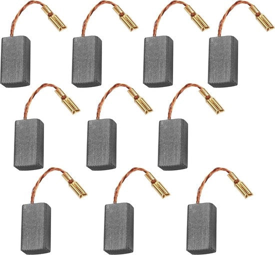 10 pennelli a carbonio per motori elettrici - Set di 10 - S1M-Ff03-100A/6-100 - 5 x 8 x 15
