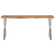 Panca con Bordi Vivi 105 cm in Legno Massello di Acacia 372758