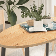 vidaXL Piano per Tavolo 120x60x2 cm in Rovere Massello Ovale
