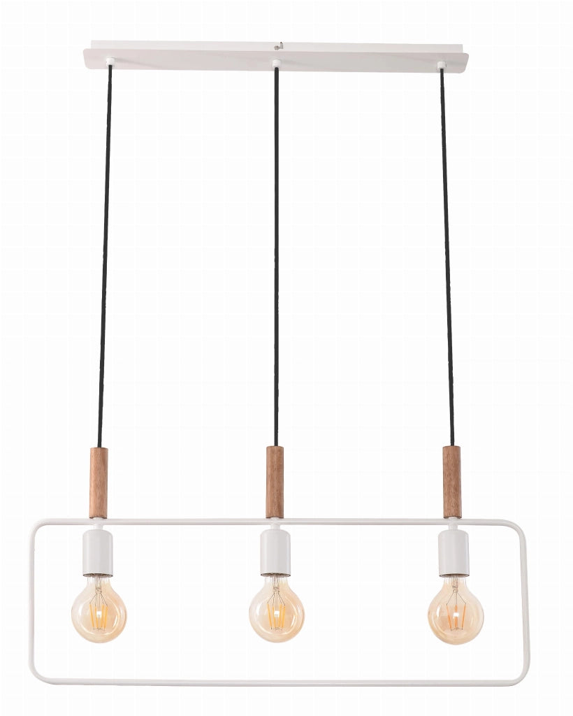 Lampada sospesa Frame 3 luci E27 bianca 110cm Candellux