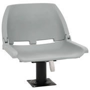 Set Sedile Barca Pieghevole 2pz Senza Cuscino Grigio 48x51x41cm