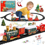 Treno elettrico di Natale - Treno elettrico di Natale - Treno intorno all'albero di Natale - Decorazione di Natale a vapore - Treno giocattolo di Natale - Treno di Natale con luce e suono - Decorazione di Natale - Accessori del villaggio di Natale
