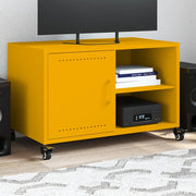 Mobile TV Giallo Senape 68x39x43,5 cm in Acciaio 846671
