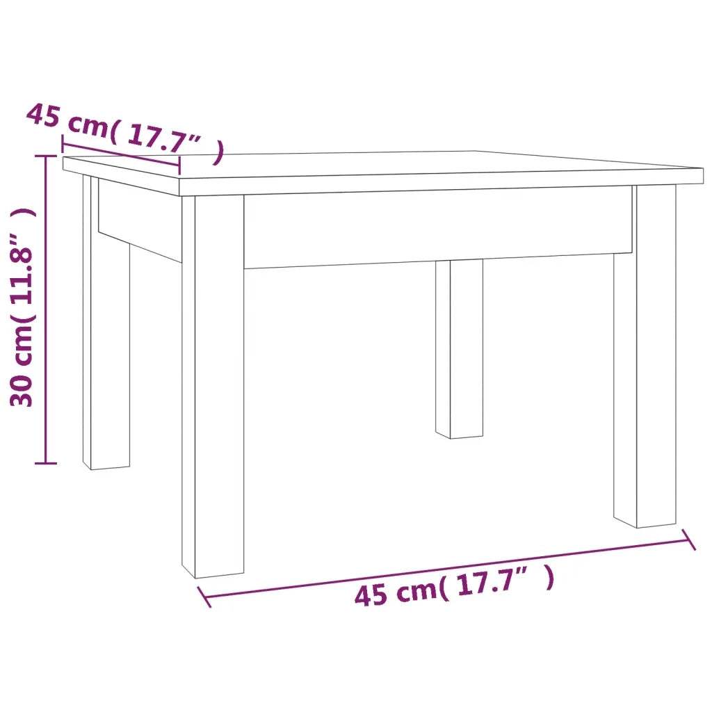 Tavolino da salotto | Tavolino da caff¨¨ | Tavolino da Soggiorno Grigio 45x45x30 cm Legno Massello di Pino