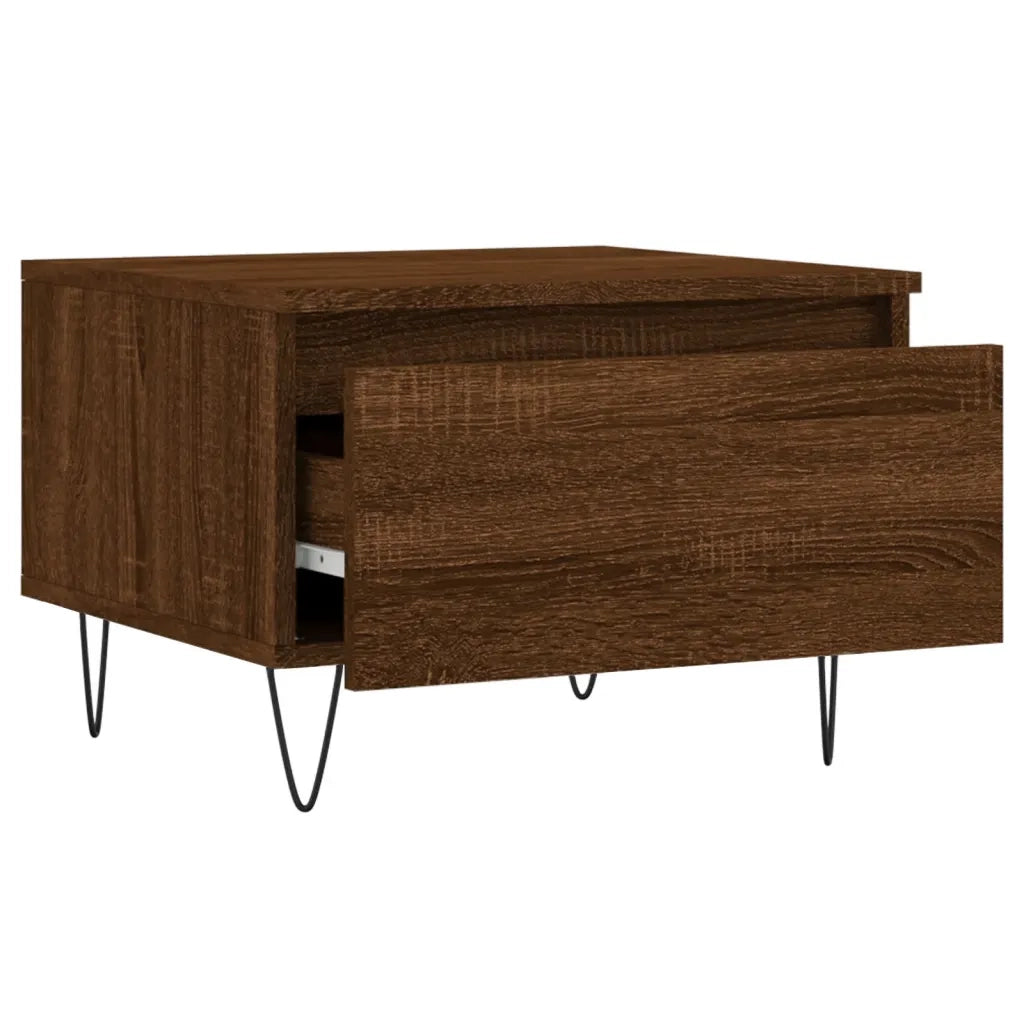 2 pz Tavolini salotto | Tavolino da caff¨¨ | Tavolino da Soggiorno Rovere Marrone 50x46x35 Legno Multistrato