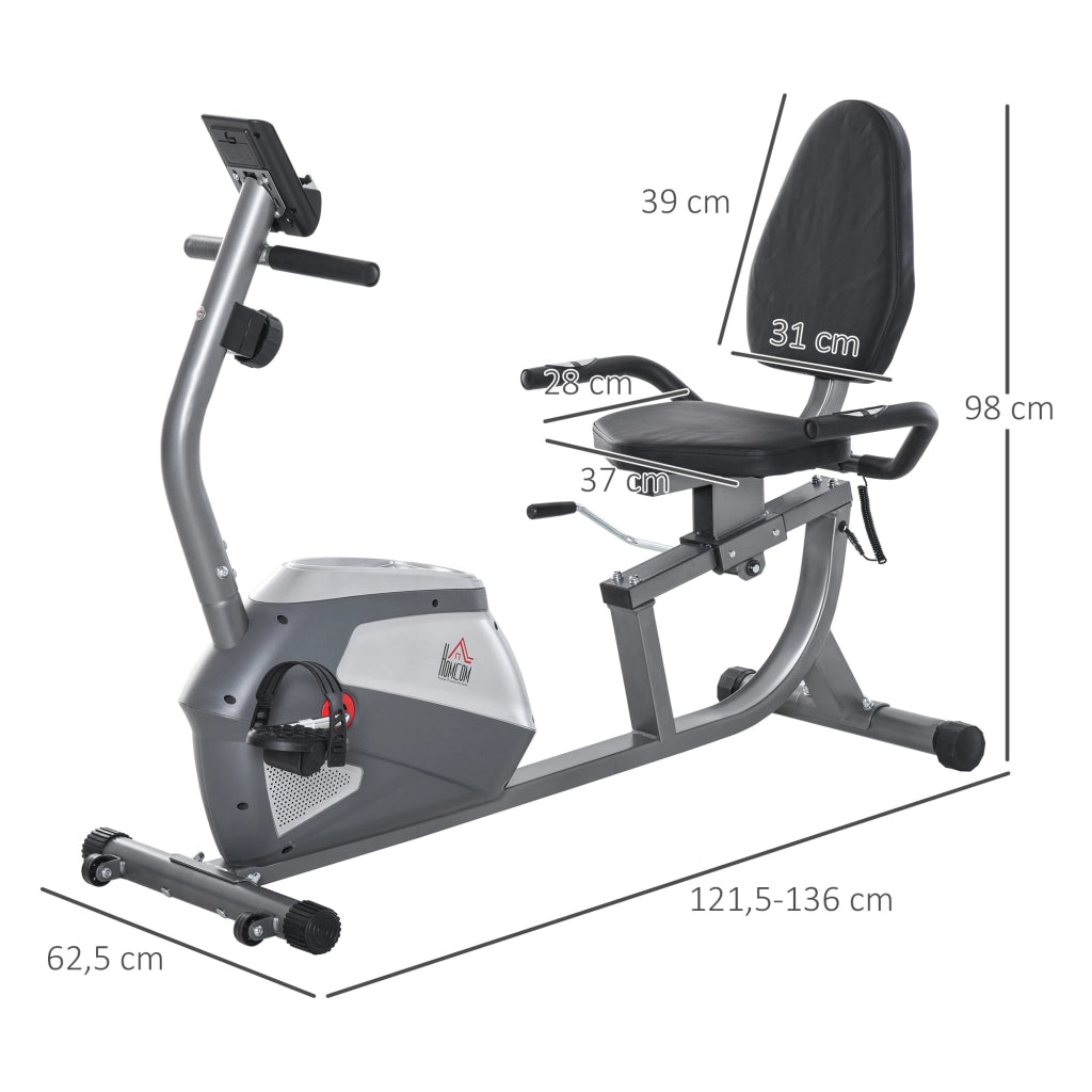 Cyclette reclinata magnetica ¨C Zephmum ¨C Display LCD, 8 livelli di resistenza