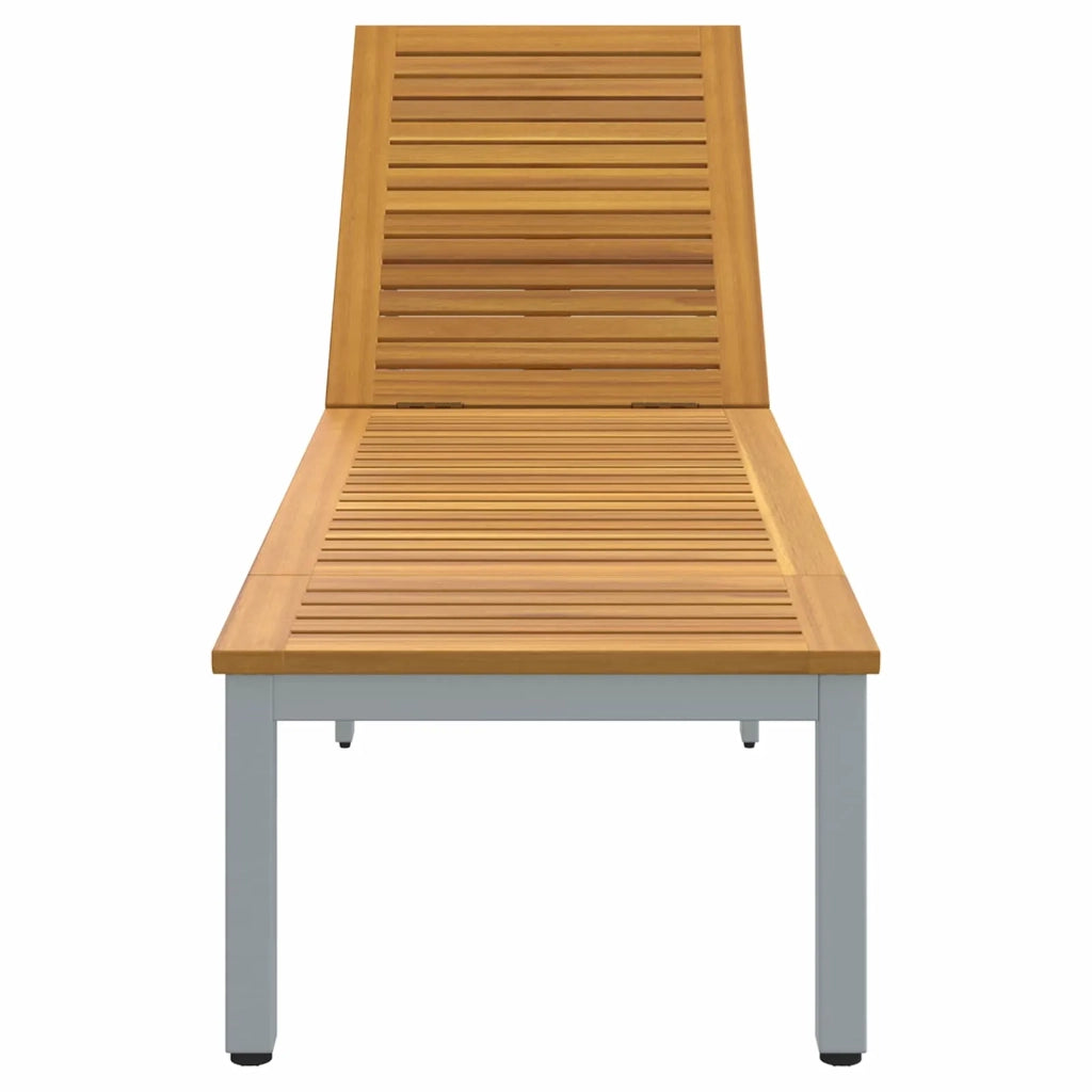 Lettino prendisole Grigio 200 x 55 x 35 cm 4010621
