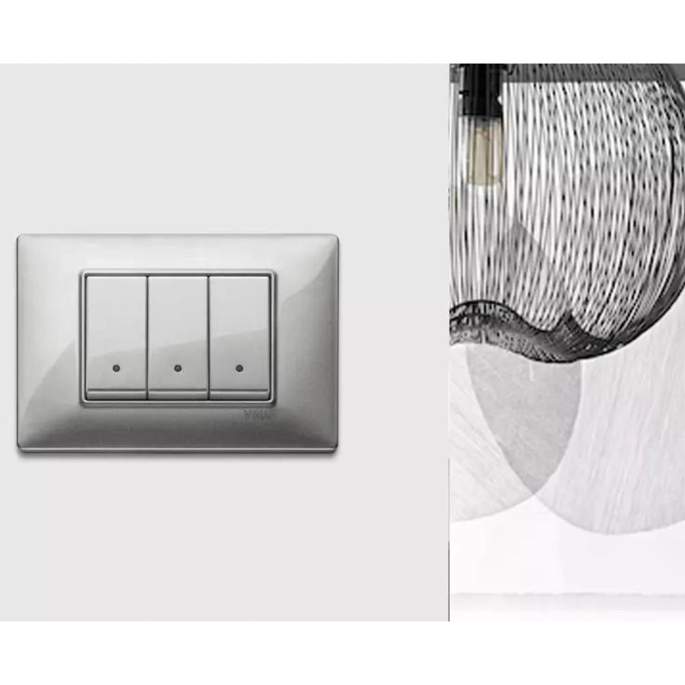 Vimar plana placca 3 posti pezzi 20 tecnopolimero bianco 14653.01