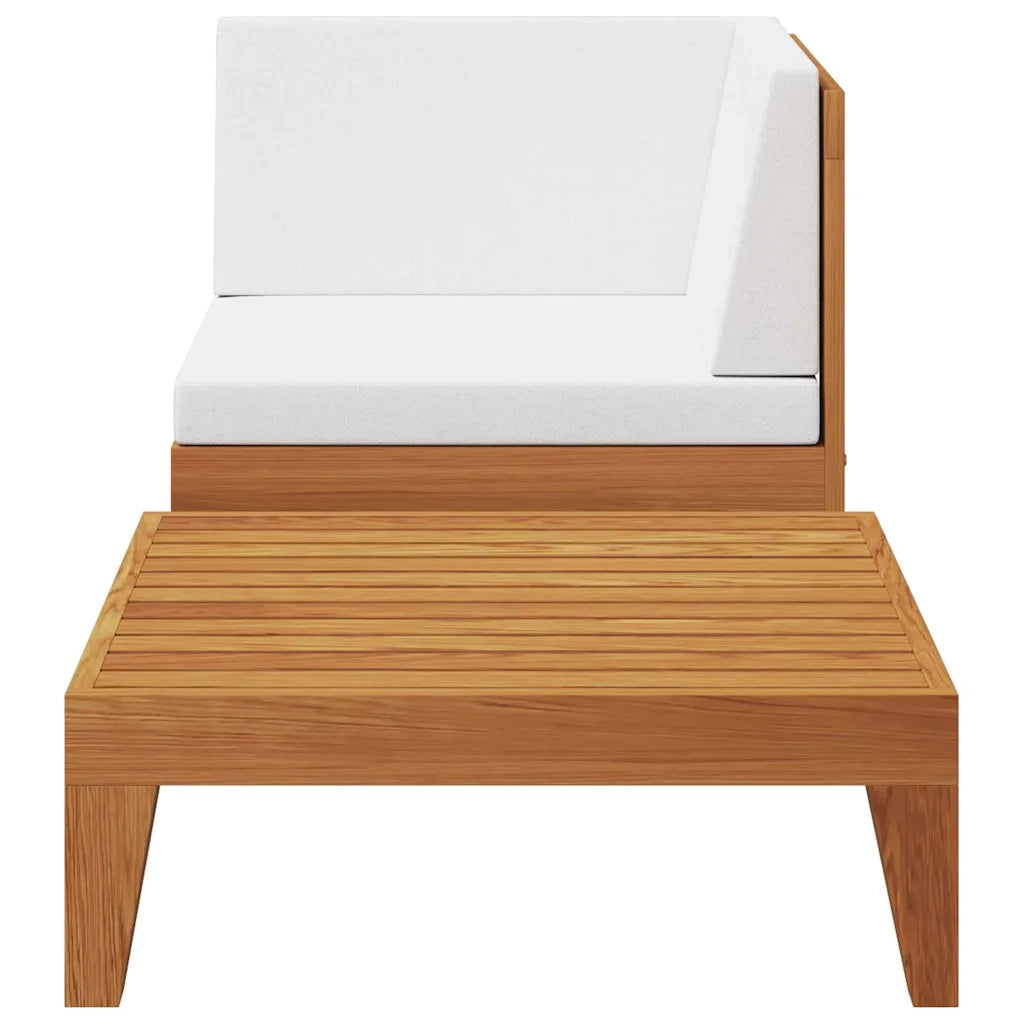 Salotto da Giardino-Set Divani da Giardino 2 pz con Cuscini in Massello d'Acacia