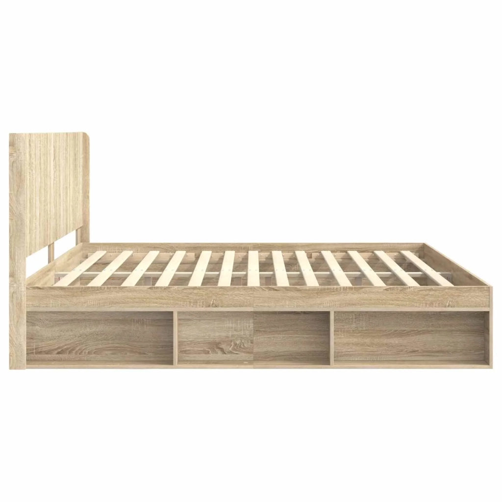 Struttura del letto con stoccaggio e testata Rovere Sonoma 3413823