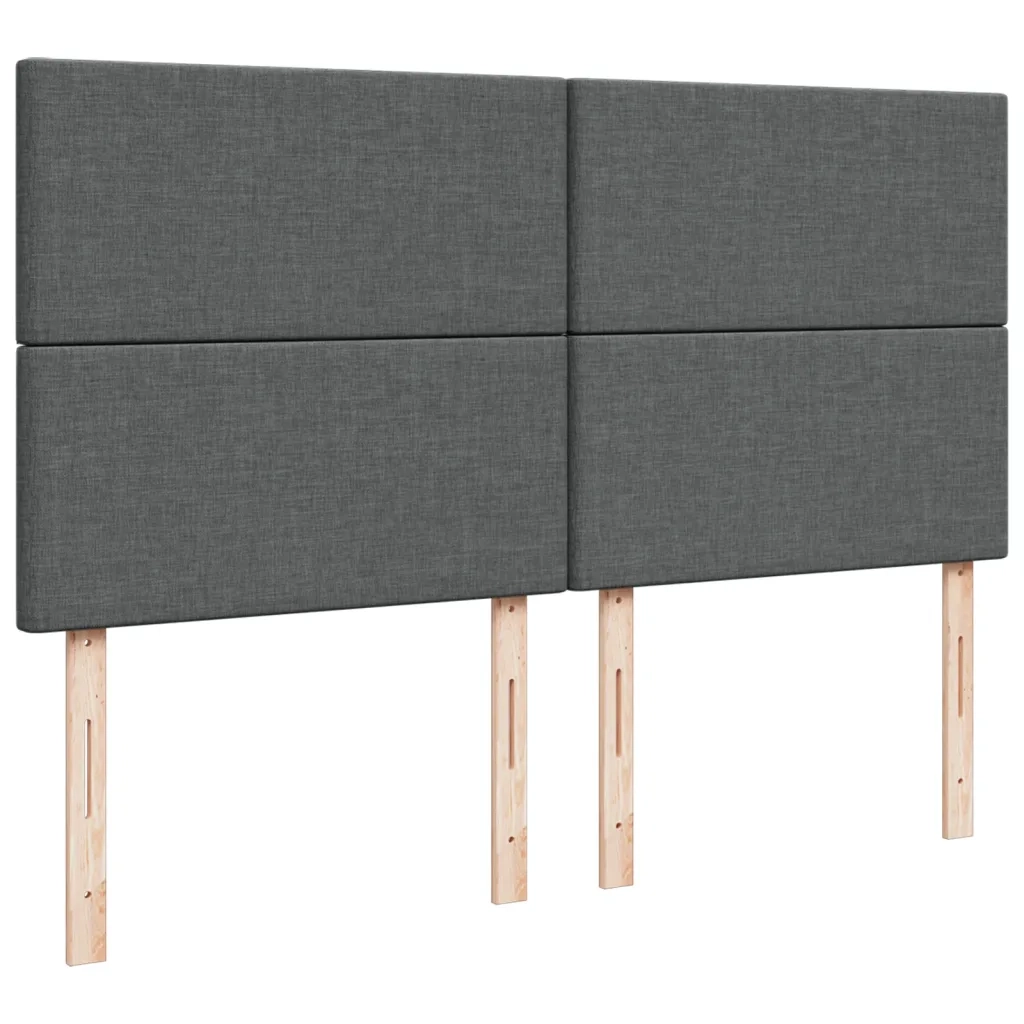 Giroletto a Molle con Materasso Grigio Scuro 180x200 cm Tessuto 3290561