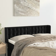 Testiera ad Orecchio Nera 147x16x78/88 cm in Velluto 3119252