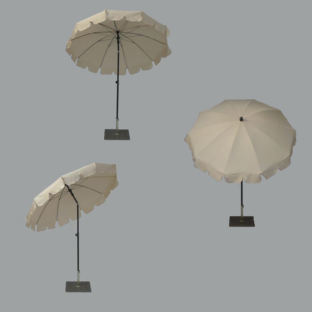 Ombrellone da Giardino Ø200 cm Palo Ø27 mm in Acciaio Maffei Allegro Ecru