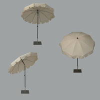 Ombrellone da Giardino Ø200 cm Palo Ø27 mm in Acciaio Maffei Allegro Ecru