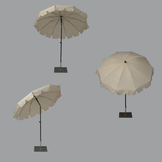 Ombrellone da Giardino Ø200 cm Palo Ø27 mm in Acciaio Maffei Allegro Ecru