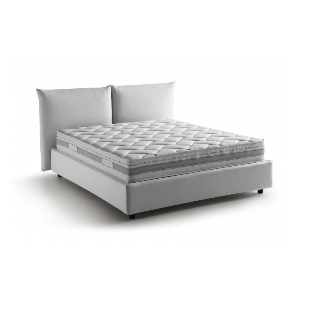 Letto Matrimoniale Arcole, Letto Matrimoniale Materasso Incluso Made in Italy, Bianco